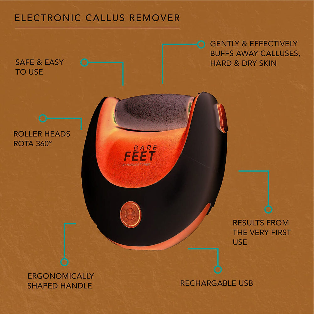 BARE FEET Electronic Callus Remover (305W-100W) & Conditioning Foot Cream Set (100ml)