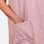 100% Cotton Womens Shower Body Wrap with Hair Cap (Size 138x78x1 cm) - Pink