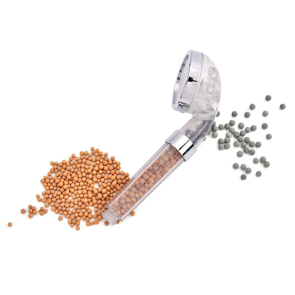 High-Pressure Ionic Filter Shower Head with 3 Adjustable Spray Settings (22 x 8cm)