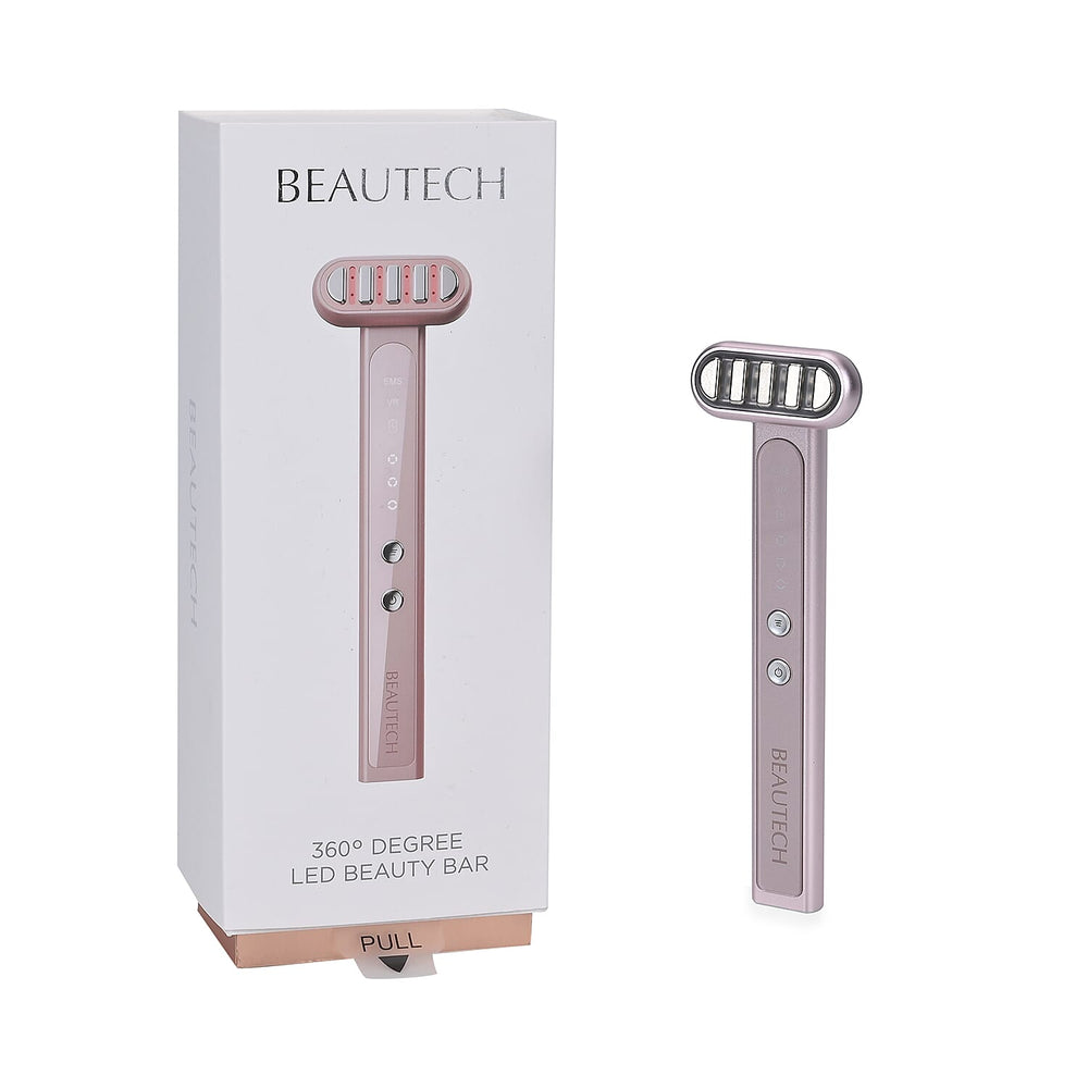 Brand New Launch- Beautech Face and Eye Wand 360-Degree with EMS Technology, 3 LED Modes Red, Blue, Purple - Pink