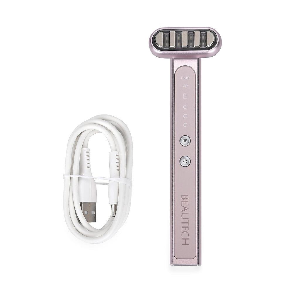 Brand New Launch- Beautech Face and Eye Wand 360-Degree with EMS Technology, 3 LED Modes Red, Blue, Purple - Pink