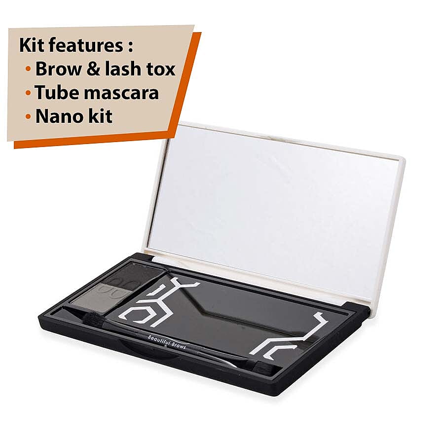 Beautiful Brows- Brow - Lash Tox - Tube Mascara - Nano Kit - Slate-Black