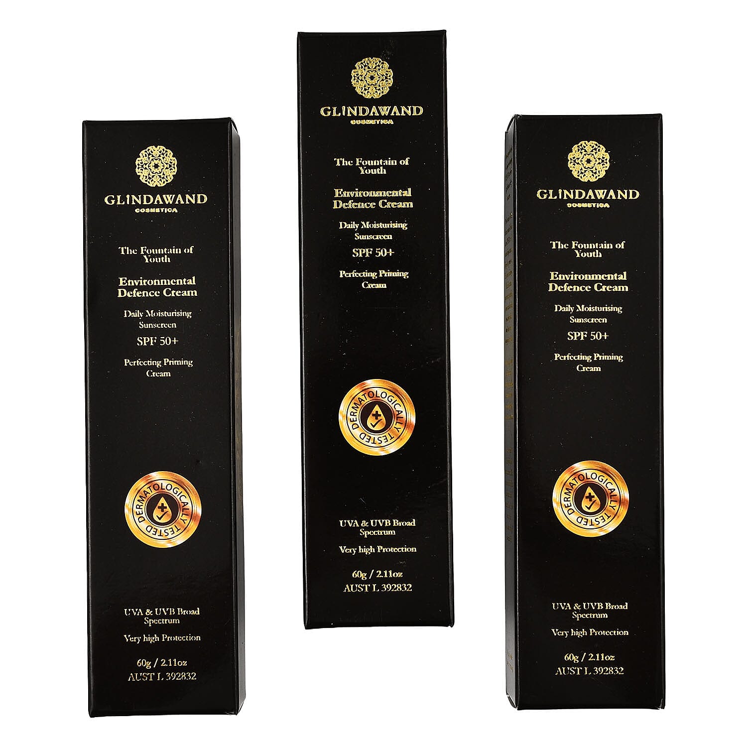 GlindaWand Environmental Defence Cream X2 with SPF 50- - Plus 1 As Free Gift (3 Total)