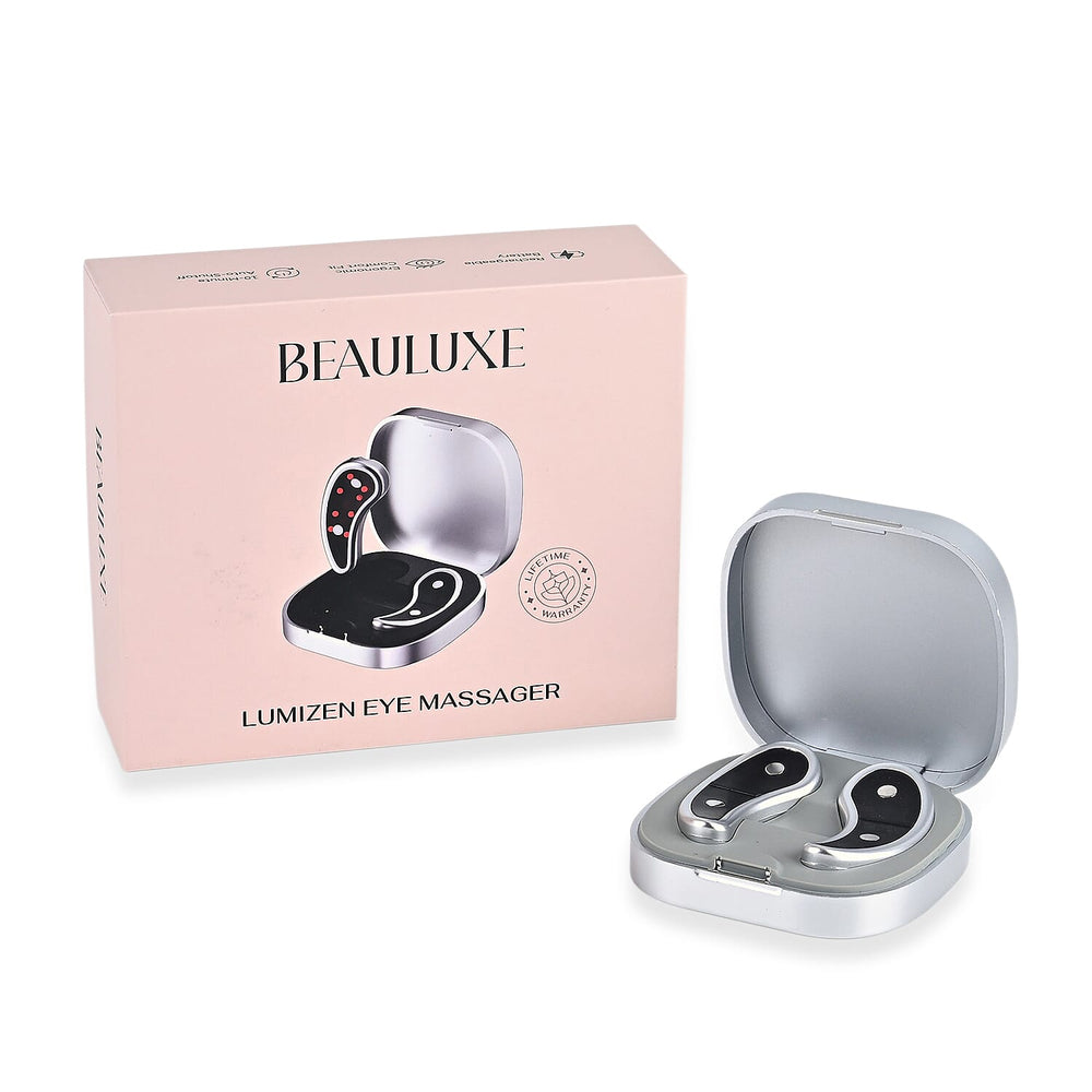 Beauluxe Red Light Eye Massager with EMS Including Eye Gel Patches (7 Pairs) - Lifetime Warranty