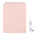 Foldable LED Lighted Makeup Mirror (1200mah Battery) - Pink (26 cm x 19 cm)