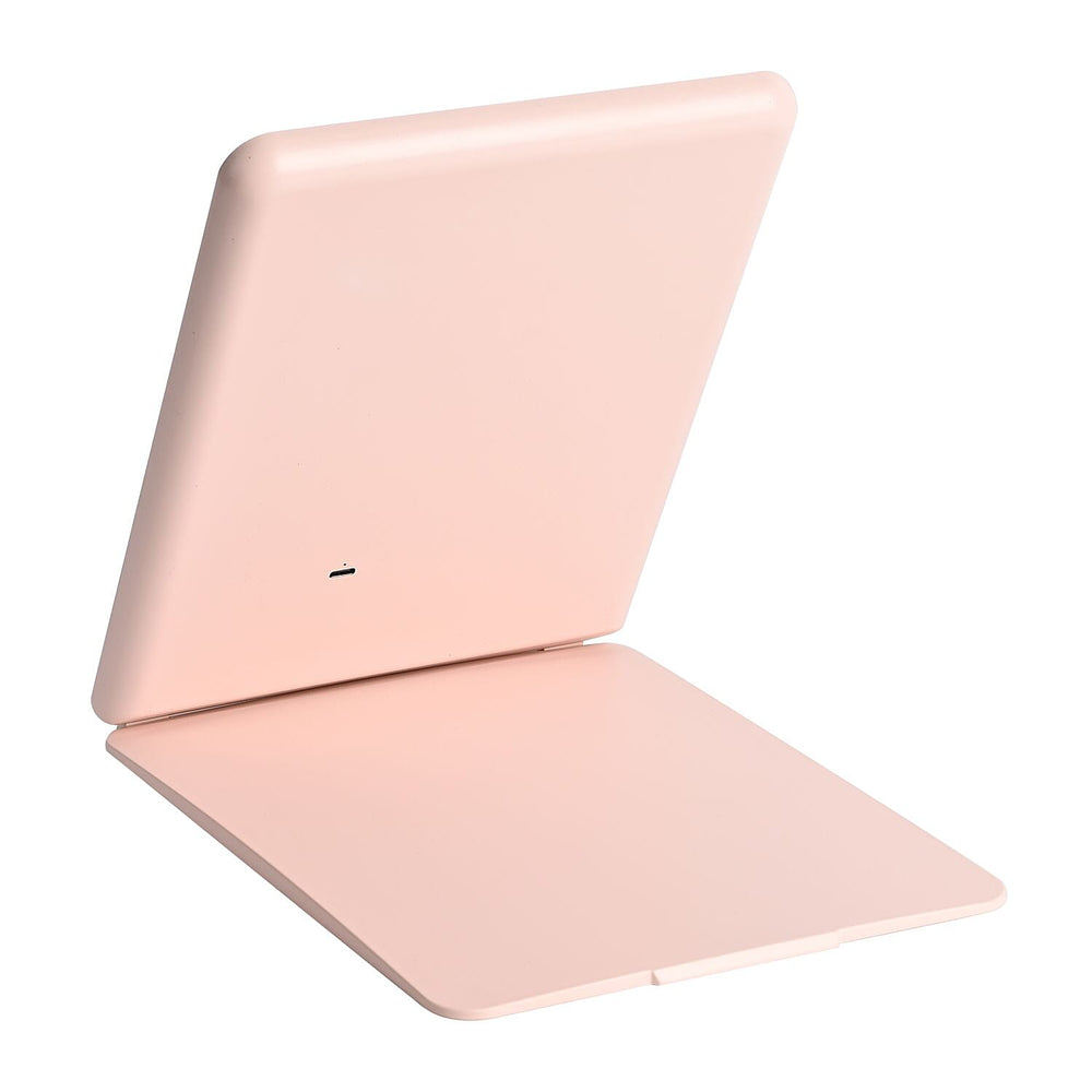 Foldable LED Lighted Makeup Mirror (1200mah Battery) - Pink (26 cm x 19 cm)