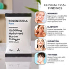 Regenecoll Pure 10,000mg Hydrolysed Marine Collagen (12 Week Plan)- Free Wake Up & Glow and Calm Collagen Sachets