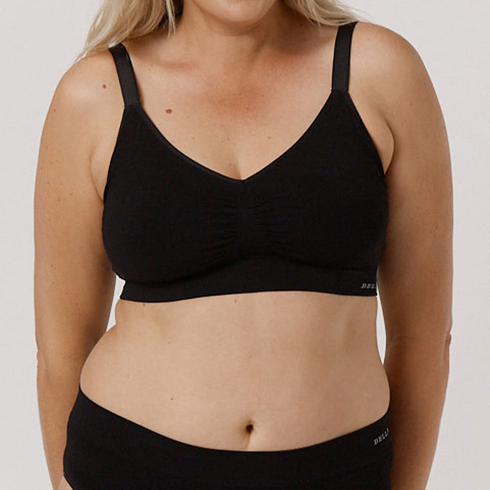 Bella Bodies Bamboo  Bra (Size - Large) - Black