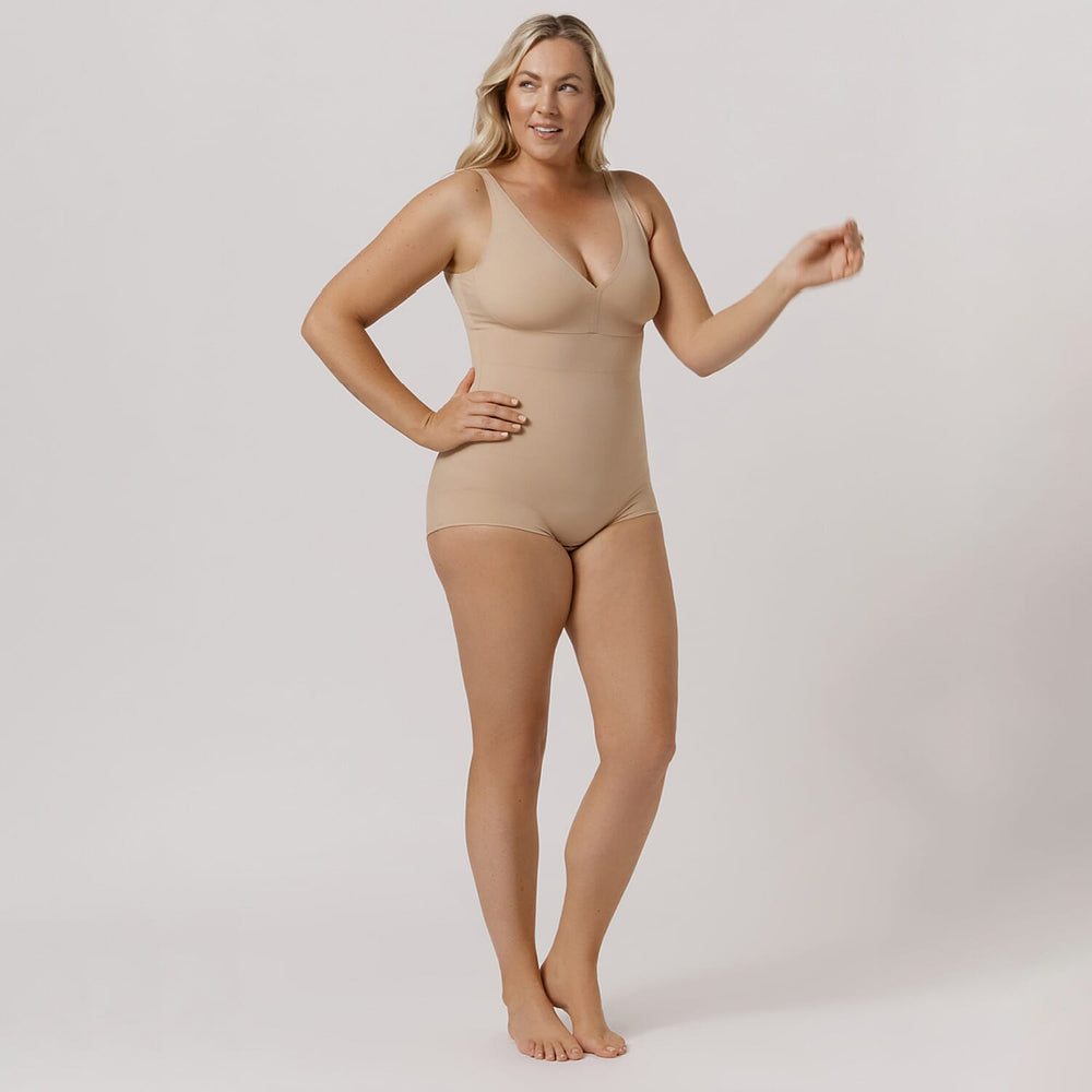 Bella Bodies Polyamide Knitted Shapewear (Size - Small) - Taupe