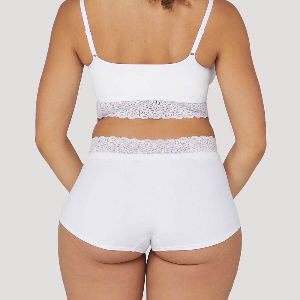 Bella Bodies Polyamide Knitted Short (Size - Large) - White