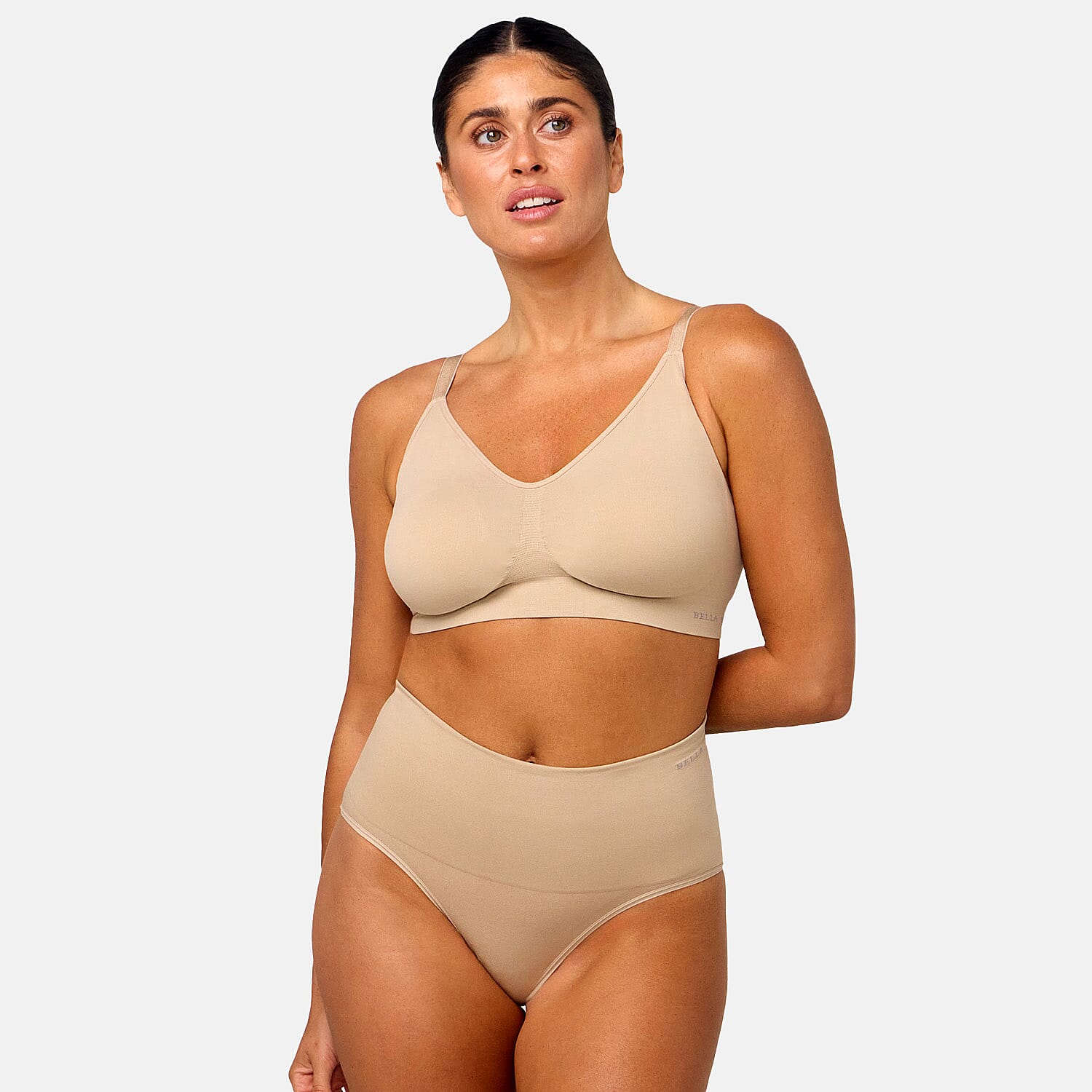 Bella Bodies Polyamide Knitted Underwear (Size - Large) - Black Sand