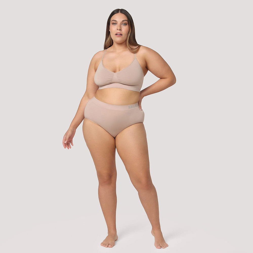 Bella Bodies Polyamide Knitted Underwear (Size - Large) - Sand