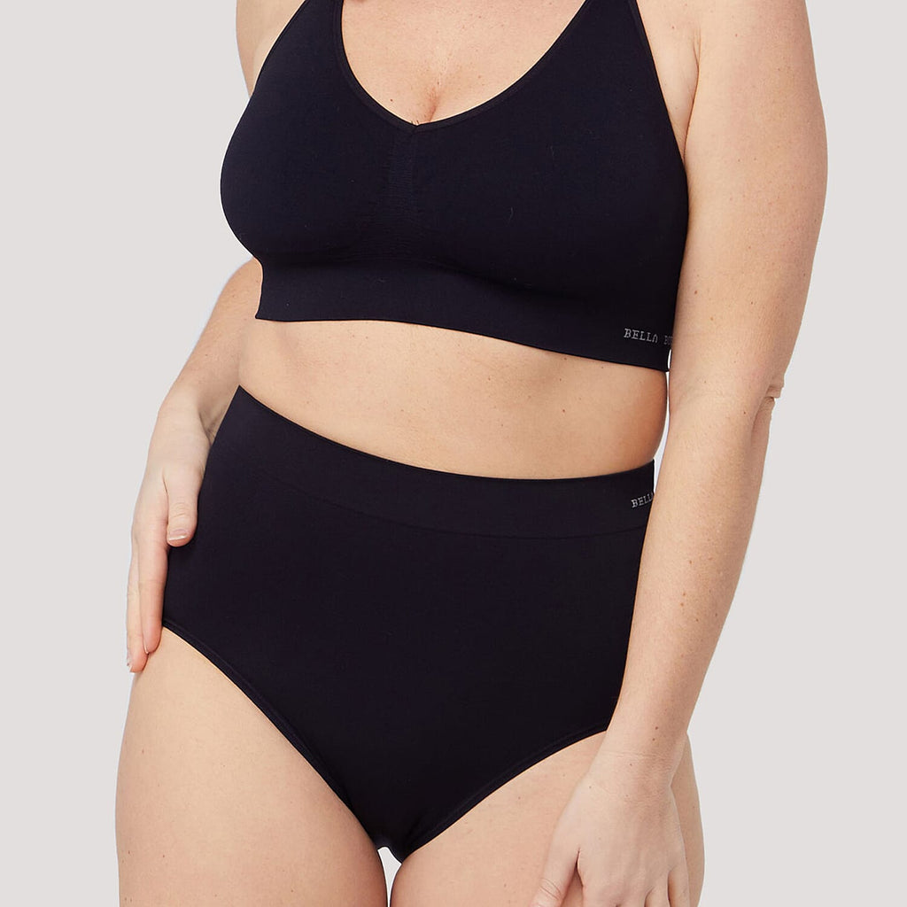 Bella Bodies Polyamide Knitted Underwear (Size - Small) - Black Sand