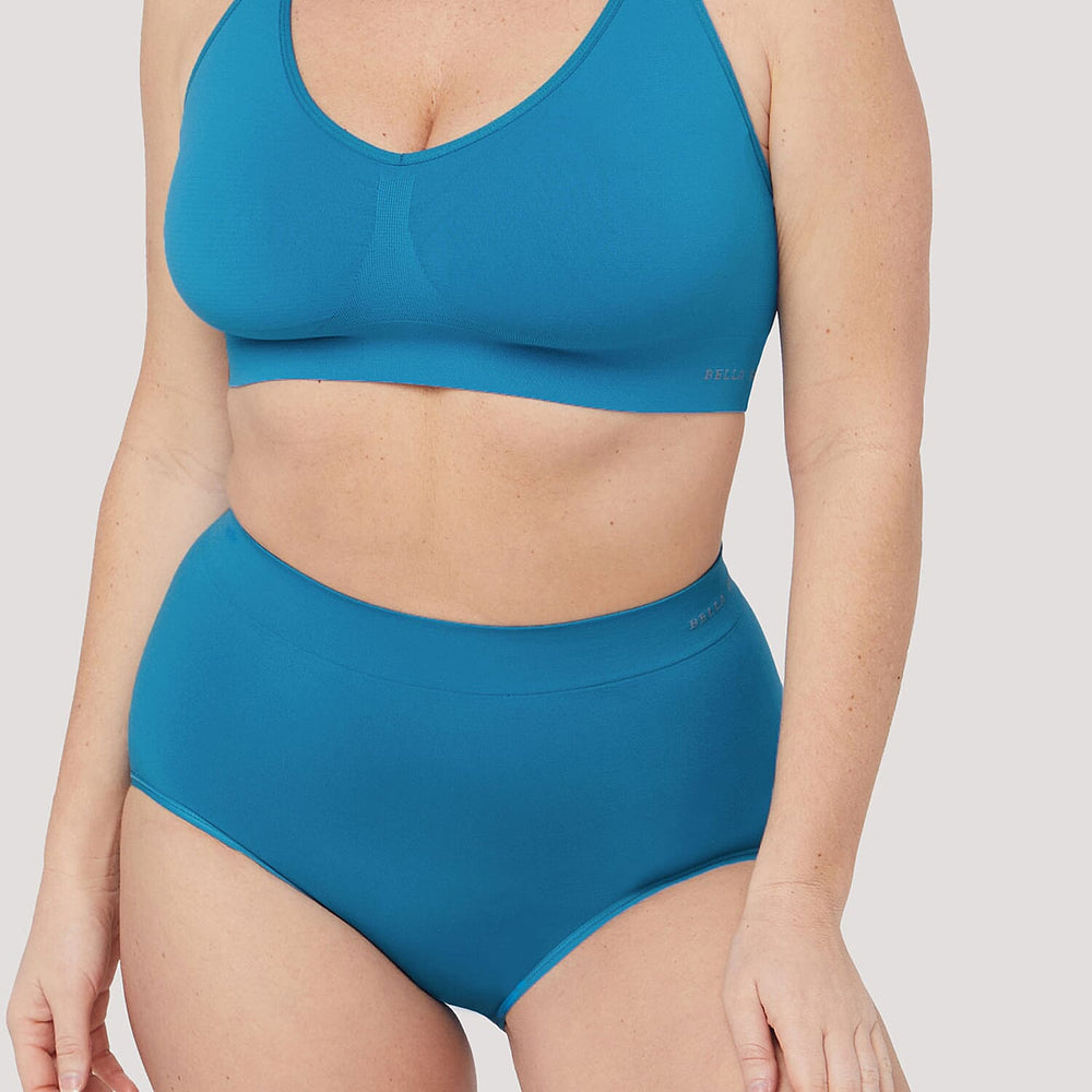 Bella Bodies Polyamide Knitted Underwear (Size - Small) - Black White Teal