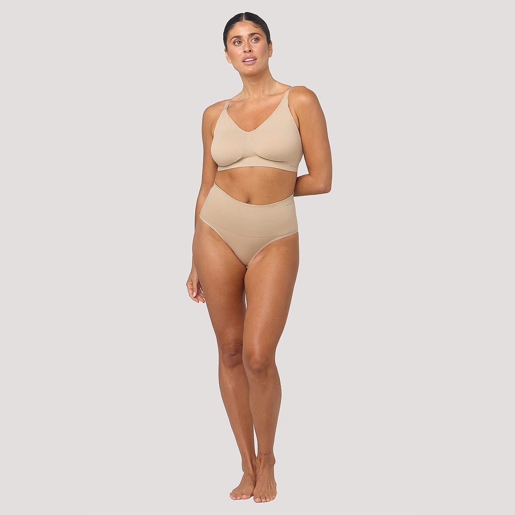 Bella Bodies Polyamide Knitted Underwear (Size - Small) - Sand