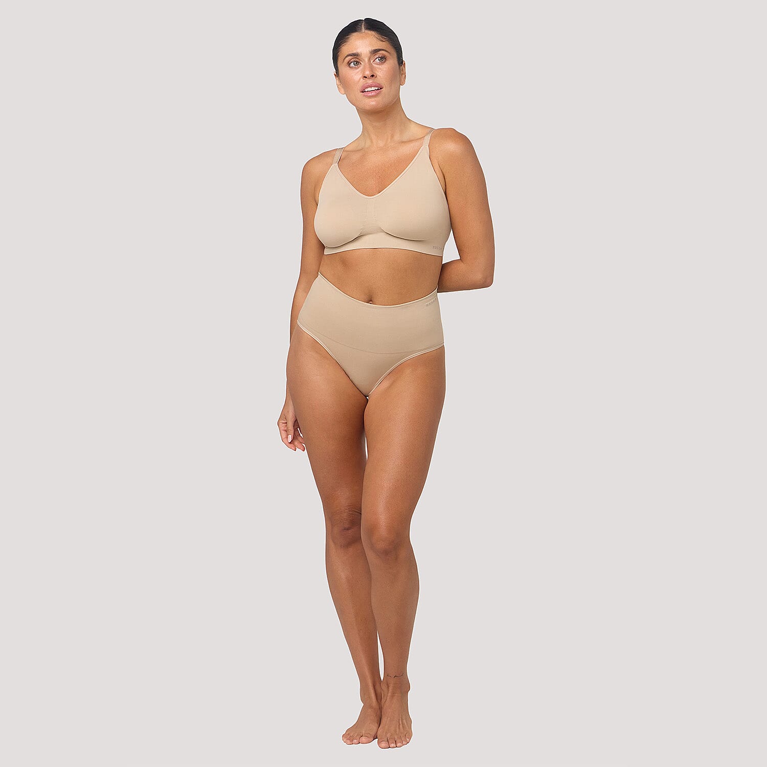Bella Bodies Polyamide Knitted Underwear (Size - Small) - Sand