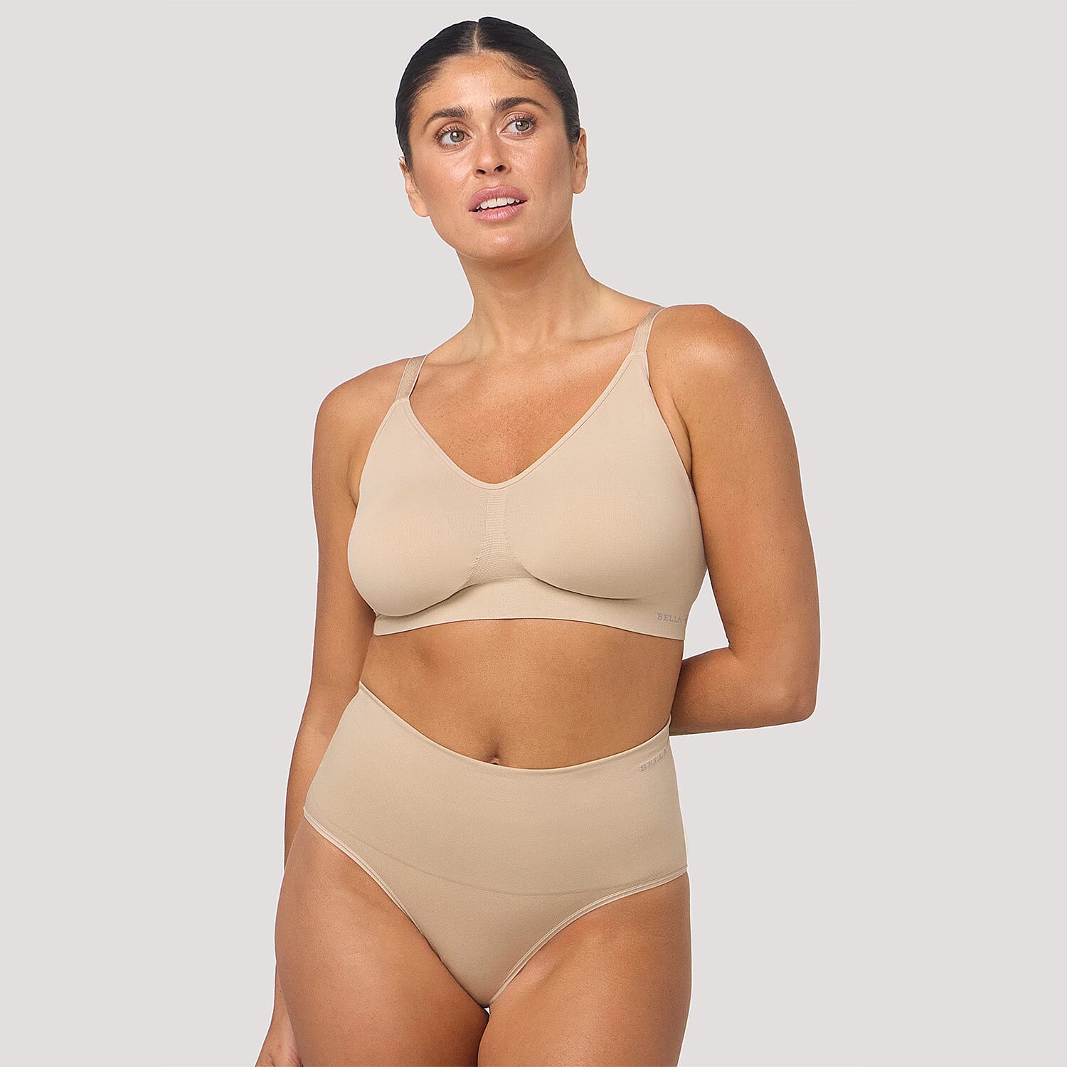 Bella Bodies Polyamide Knitted Underwear (Size - Small) - Sand