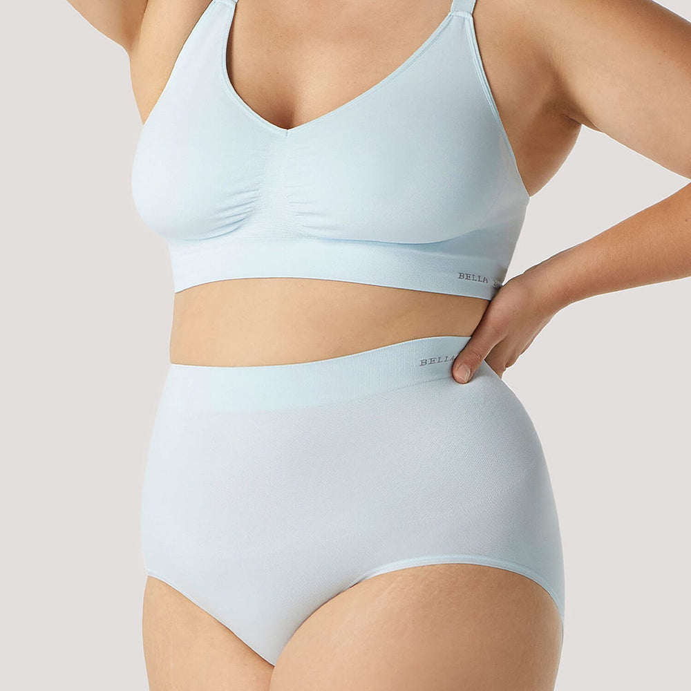 Bella Bodies Polyamide Knitted Underwear (Size - Small) - White Ice Blue