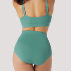 Bella Bodies Polyamide Knitted Underwear (Size - XL) - Black Sea Green