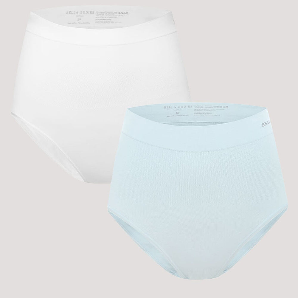 Bella Bodies Polyamide Knitted Underwear (Size - XXL) - White Ice Blue