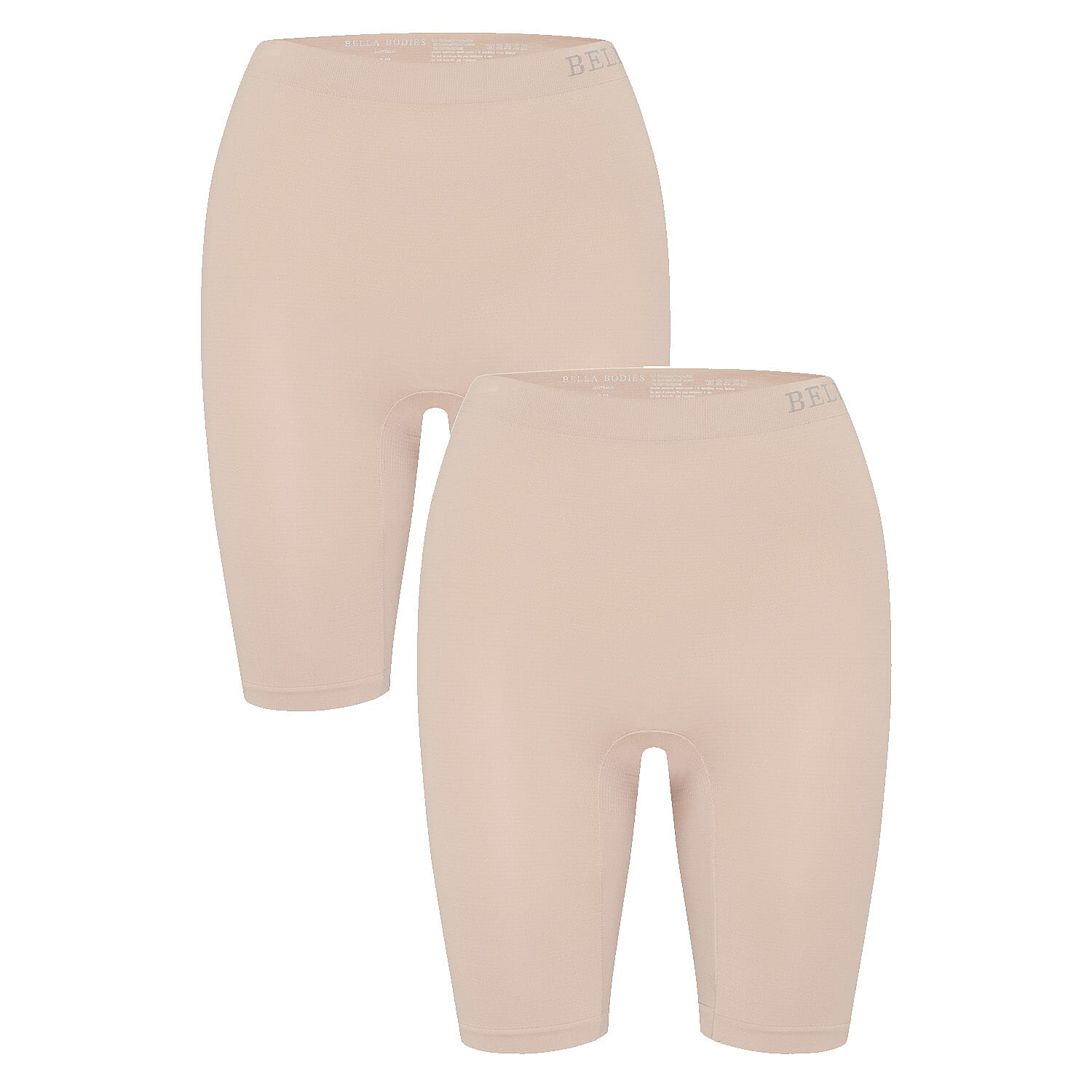 Bella Bodies Cool Fit Quick-Dry Everyday Anti-Chafing Shorts (Size L) - Sand