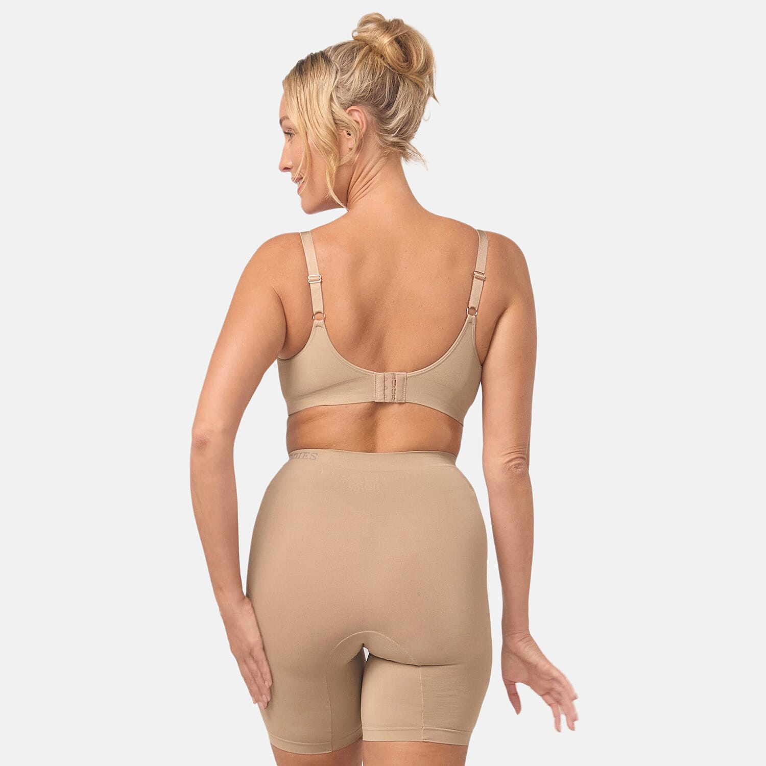 Bella Bodies Cool Fit Quick-Dry Everyday Anti-Chafing Shorts (Size L) - Sand