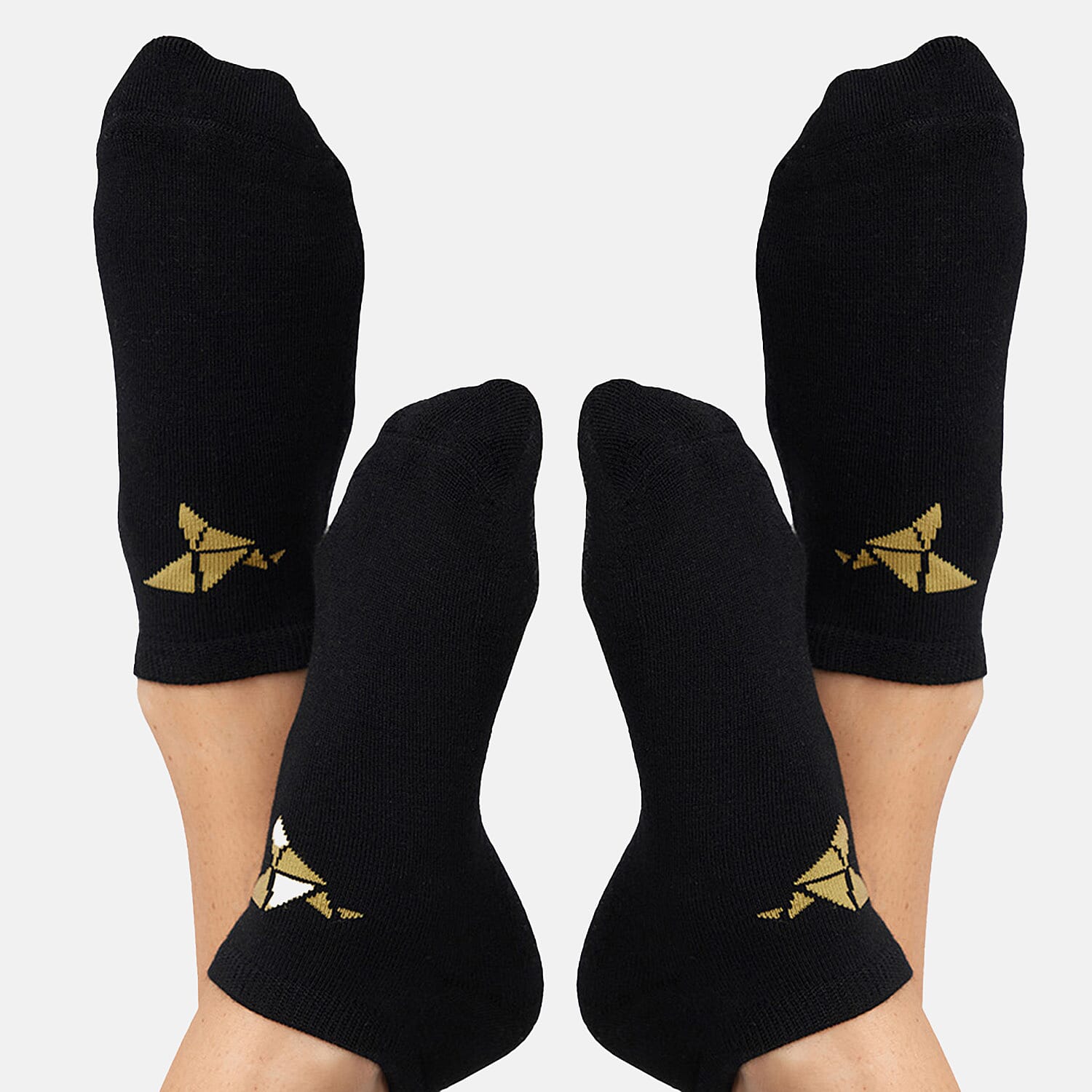 Bella Bodies Pack of 2 - Bamboo Viscose Cushioned Sneaker Socks (Size 5 To 8) - Black