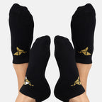Bella Bodies Pack of 2 - Bamboo Viscose Cushioned Sneaker Socks (Size 9 To 12) - Black