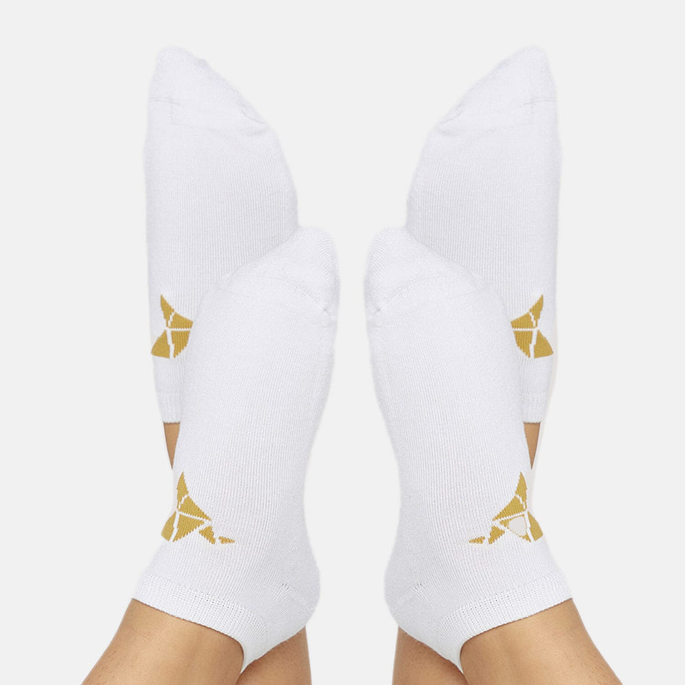 Bella Bodies Pack of 2 - Bamboo Viscose Cushioned Sneaker Socks (Size 5 To 8) - White