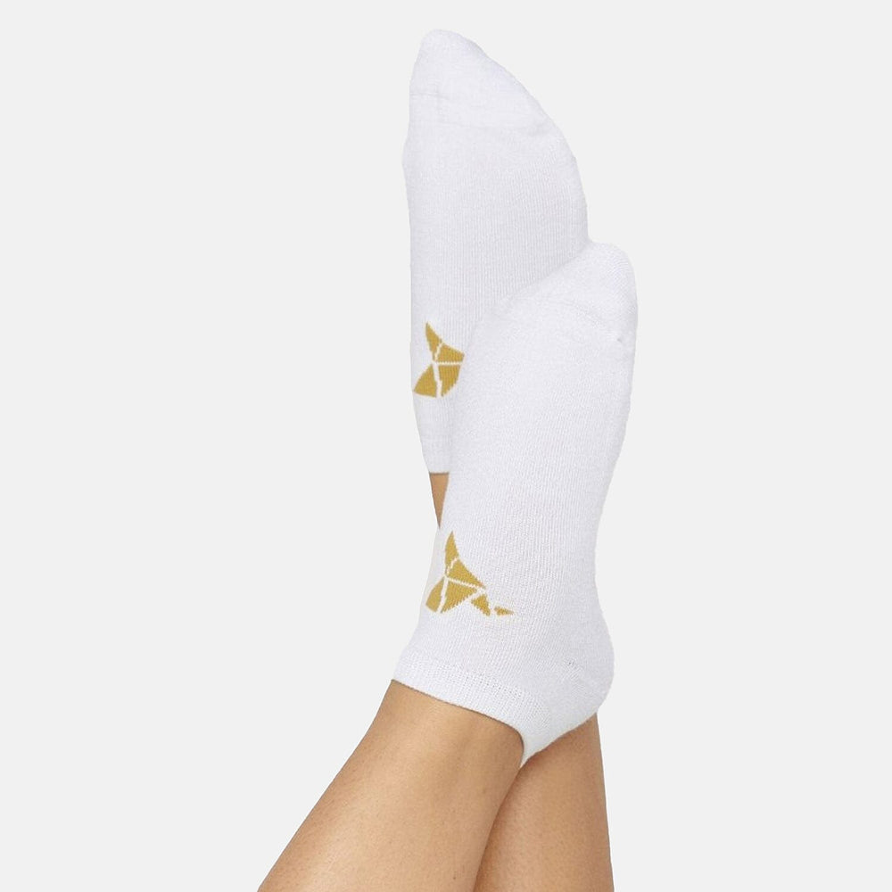 Bella Bodies Pack of 2 - Bamboo Viscose Cushioned Sneaker Socks (Size 5 To 8) - White