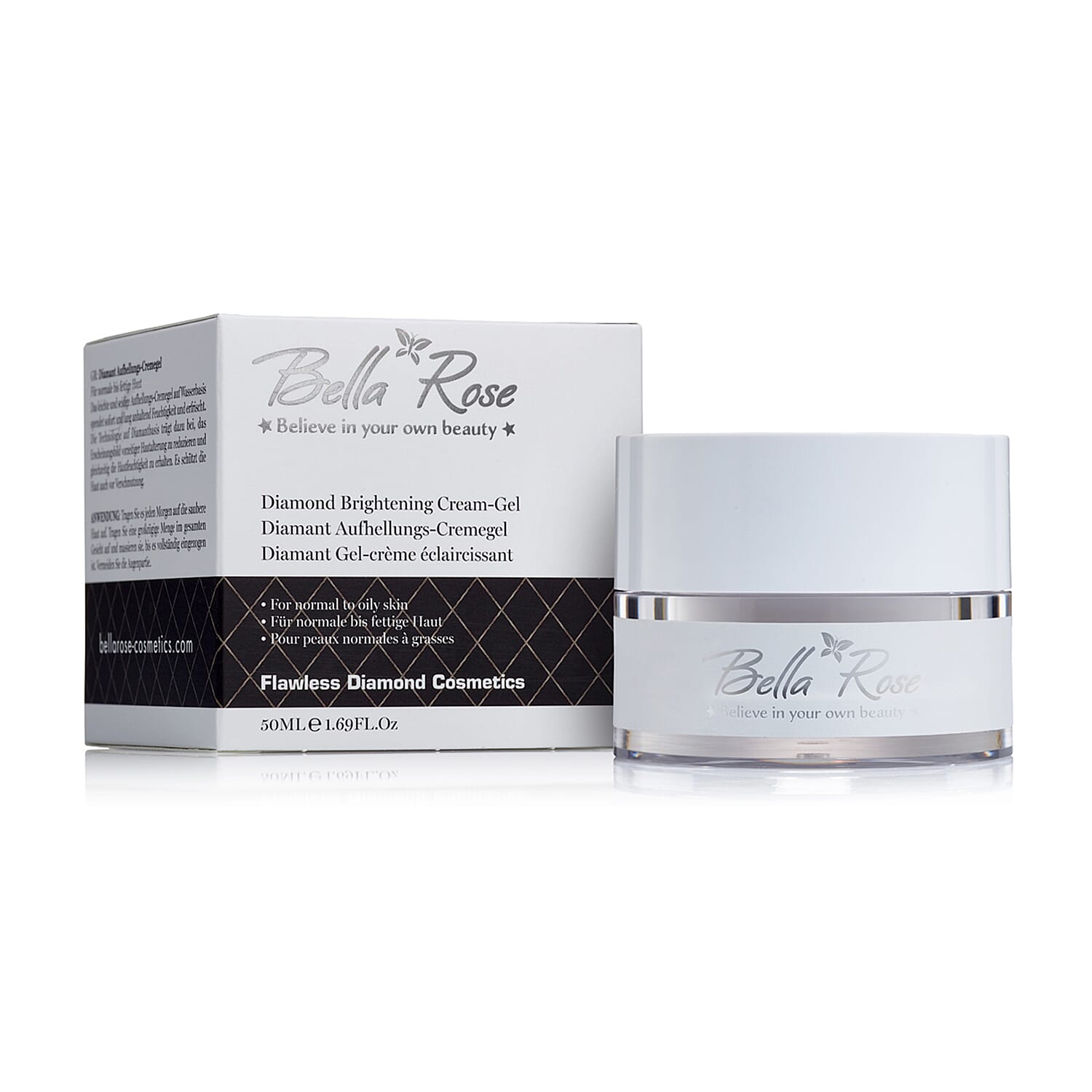Bella Rose Diamond Duo – Diamond Illuminating Serum 50ml and Diamond Brightening Day Gel Cream 50ml