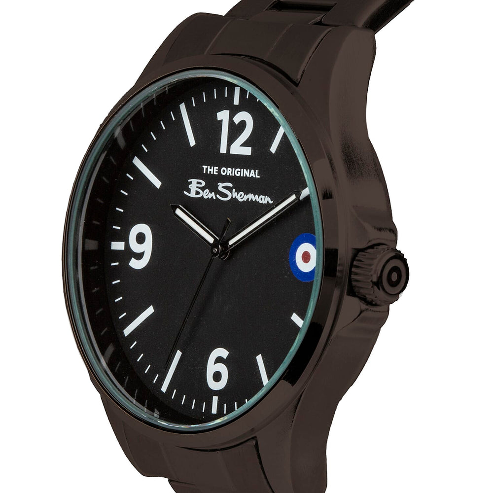 Ben Sherman Analog Watch with Black Stainless Steel Bracelet.