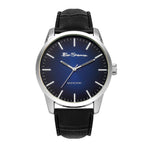 Ben Sherman Black Leather Strap Water Resistant Watch with Headphone Set