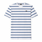 Bench Mens 100% Cotton Stripe Crew Neck Tee (Size L) - White