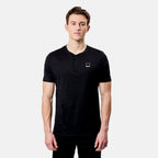 Bench Mens Pack Of 2 - 100% Cotton Crewneck 3 Buttton Henley Tee (Size - XXL) - Black - Stone