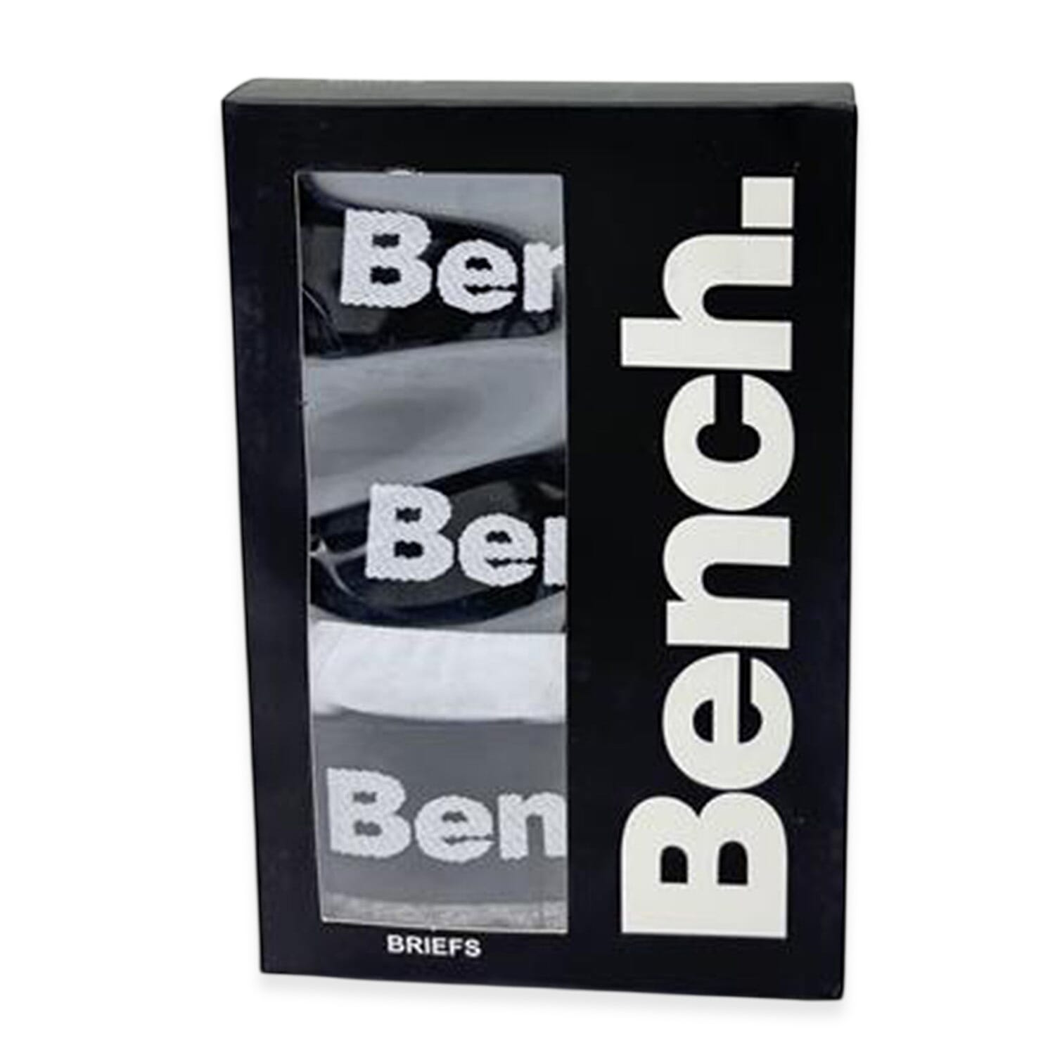 Bench 3 Pack Mens Cotton Blend Breathable Briefs (Size L) - Multicolour