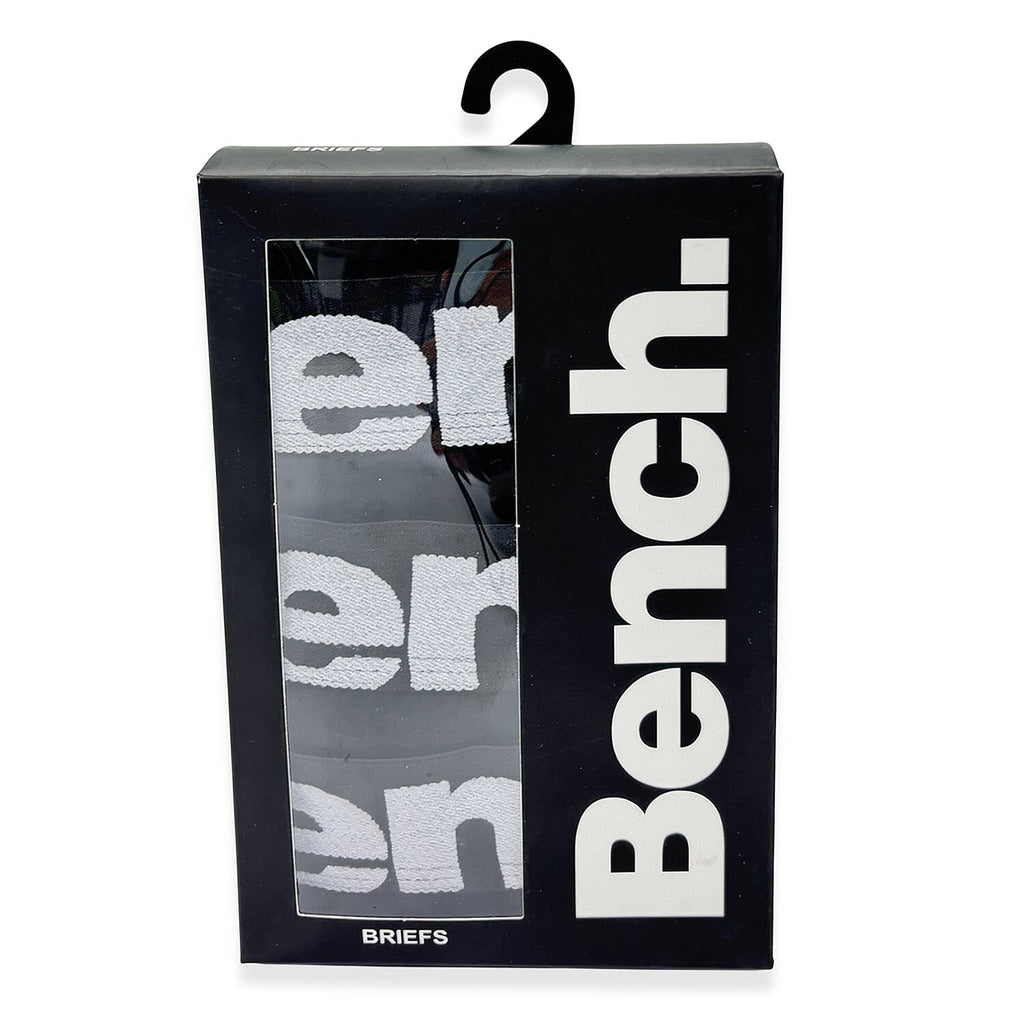 Bench 3 Pack Mens Cotton Blend Breathable Briefs (Size M) - Black