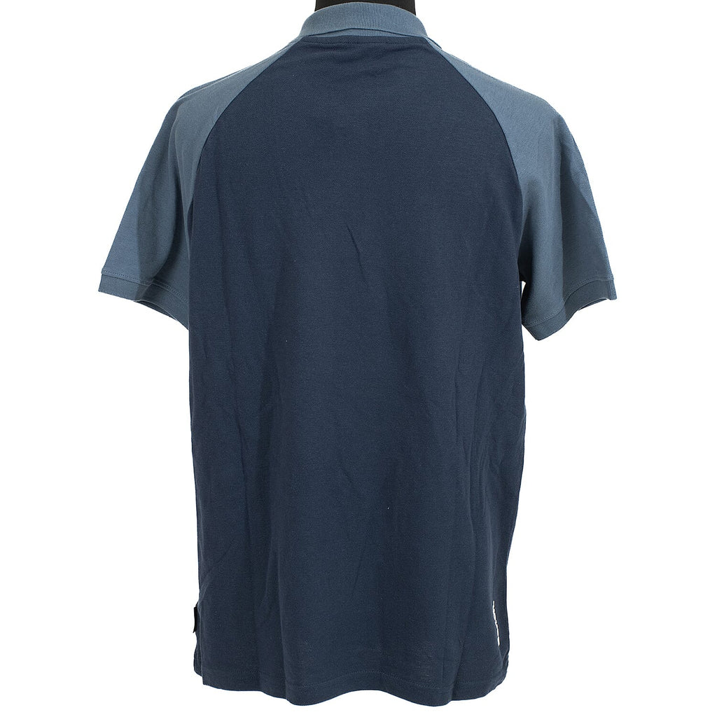 BENCH Mens Contrast Raglan 100% Cotton Polo Shirt (Size M) - Navy