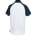BENCH Mens Contrast Raglan 100% Cotton Polo Shirt (Size XXL) - White