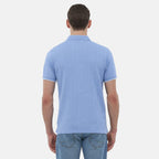 Bench Mens Cotton-Blend Quarter-Zip Textured Polo (Size L) - Blue
