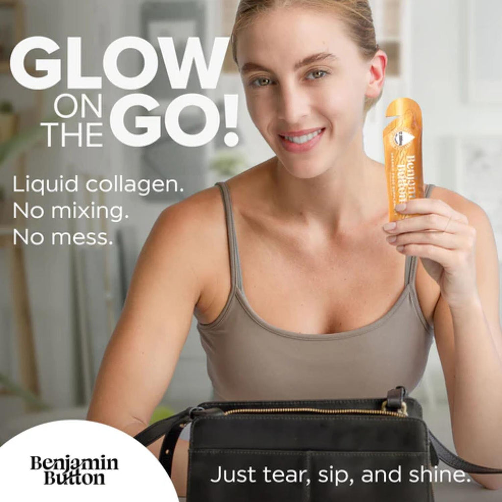 Benjamin Button Marine Collagen Liquid Sachets - Mango Flavour (14 Sachets x 12,000mg)