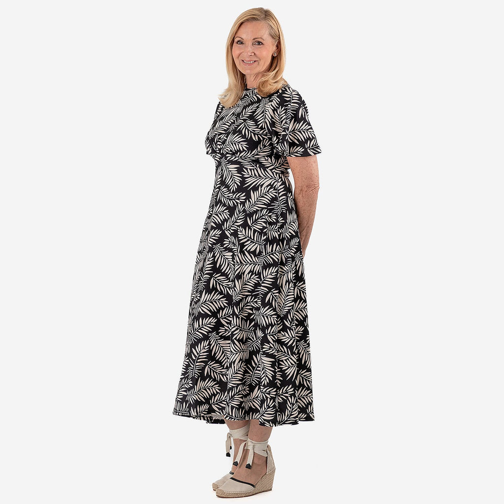 Bershka Zebra Print Long Dress (Size 18) - Black