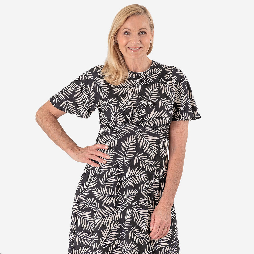 Bershka Zebra Print Long Dress (Size 18) - Black