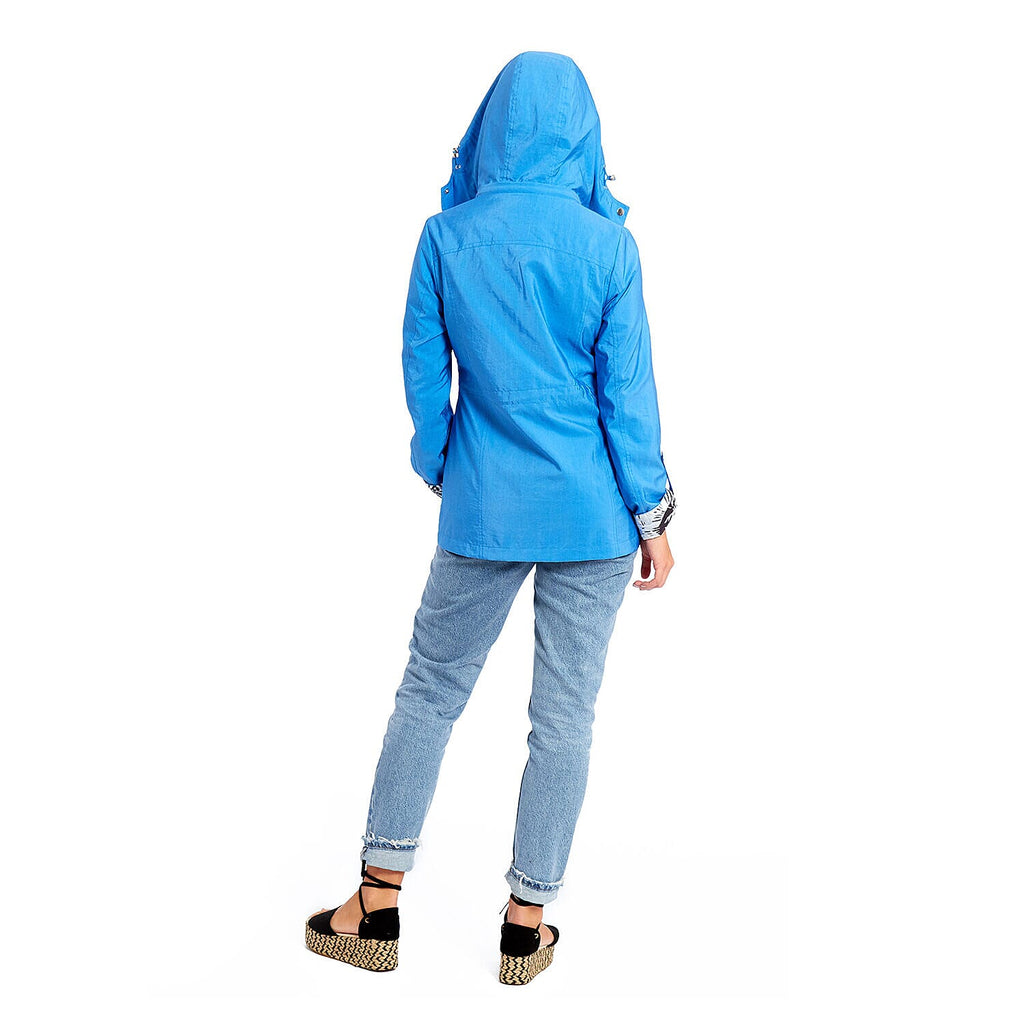 Betty Kay - Ladies Hooded Lightweight Woven Jacket (Size 12)- Electric Blue
