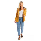 Betty Kay - Ladies Hooded Lightweight Woven Jacket (Size 18) - Mustard