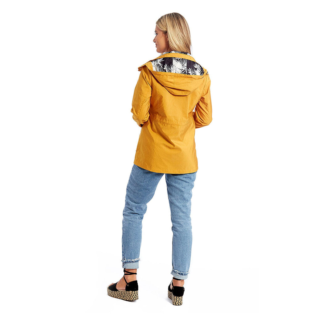 Betty Kay - Ladies Hooded Lightweight Woven Jacket (Size 18) - Mustard
