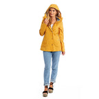 Betty Kay - Ladies Hooded Lightweight Woven Jacket (Size 18) - Mustard