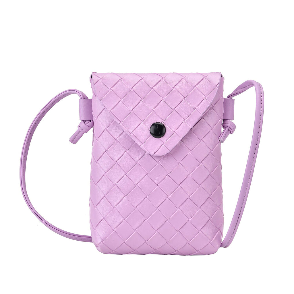 Woven Crossbody Bag - Purple