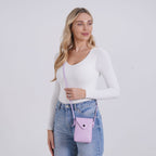 Woven Crossbody Bag - Purple