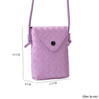 Woven Crossbody Bag - Purple